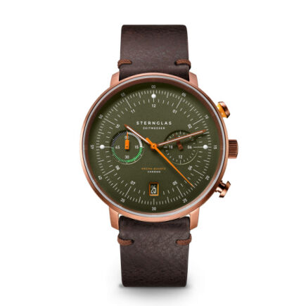 Zegarek Sternglas Hamburg Chrono dark green, 42 mm