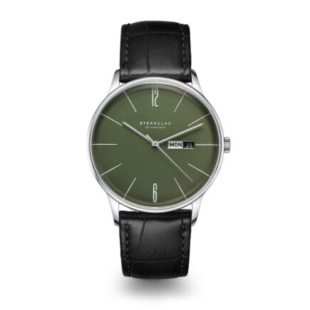 Zegarek Sternglas Berlin olive green, quartz 38 mm