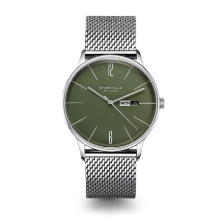 Zegarek Sternglas Berlin olive green, quartz 38 mm