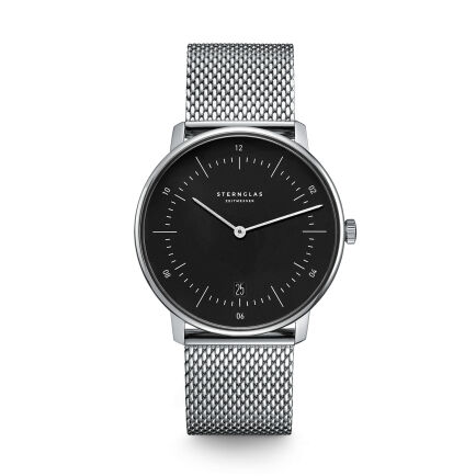 Zegarek Sternglas Naos black, 38 mm quartz