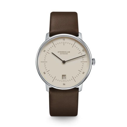 Zegarek Sternglas Naos light brown, 38 mm