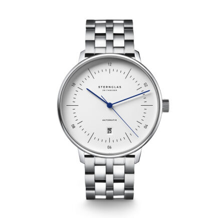 Zegarek Sternglas Naos XL Automatik white, 42 mm