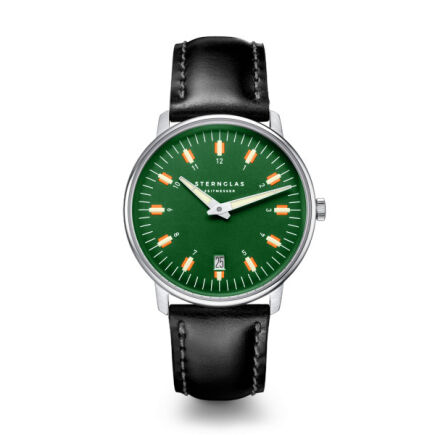 Zegarek Sternglas Egor dark green silver, 38 mm