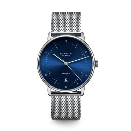 Zegarek Sternglas Naos Automatik blue, 38 mm