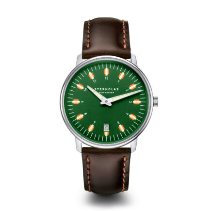 Zegarek Sternglas Egor dark green silver, 38 mm