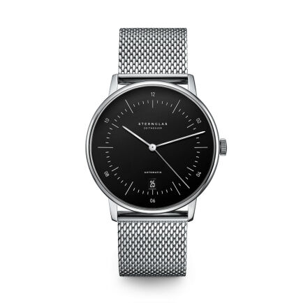 Zegarek Sternglas Naos Automatik black, 38 mm